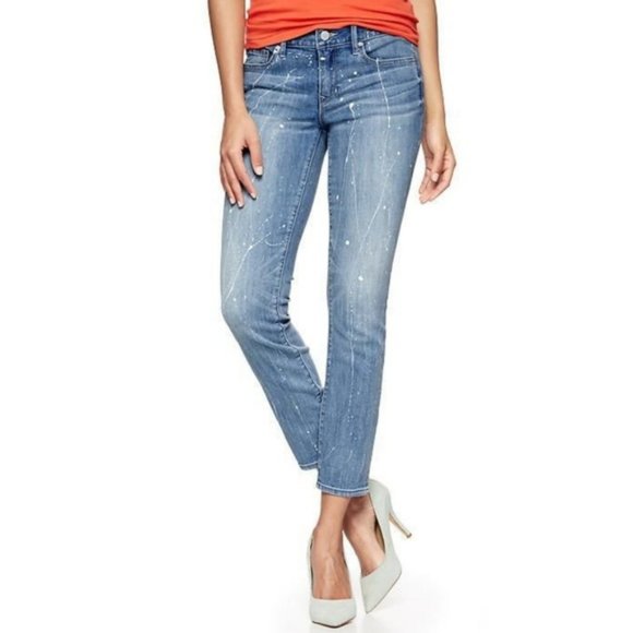GAP 1969 True Skinny Jeans with Paint Splatter - Picture 1 of 9